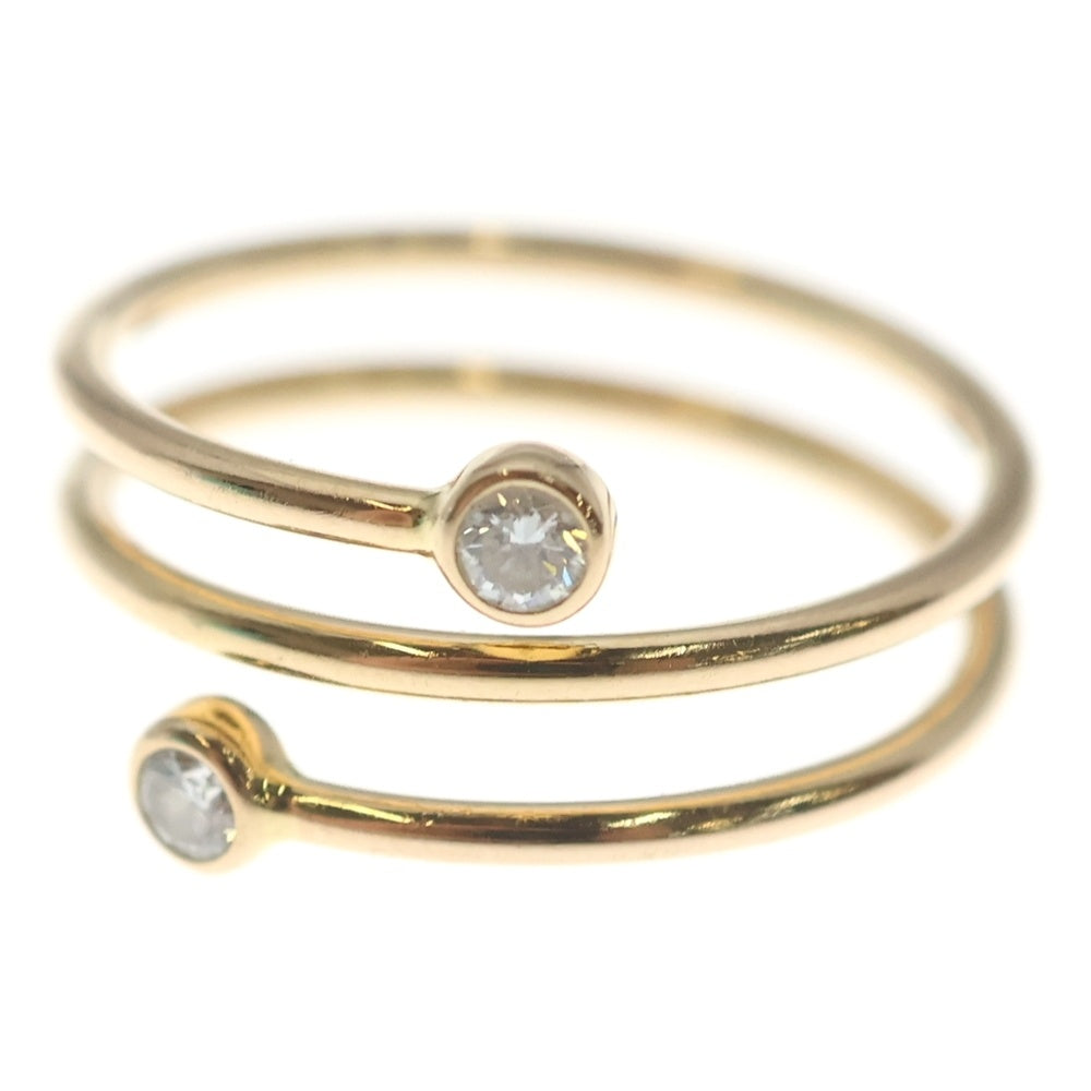 TIFFANY & Co.(ティファニー) 3ロウ 2PD フープリング 指輪 ダイヤ ピンクゴールド K18YG 2.1g レディース