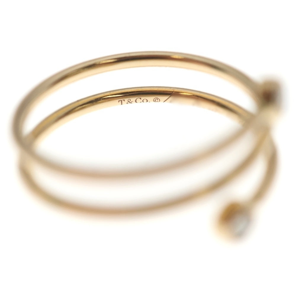 TIFFANY & Co.(ティファニー) 3ロウ 2PD フープリング 指輪 ダイヤ ピンクゴールド K18PG