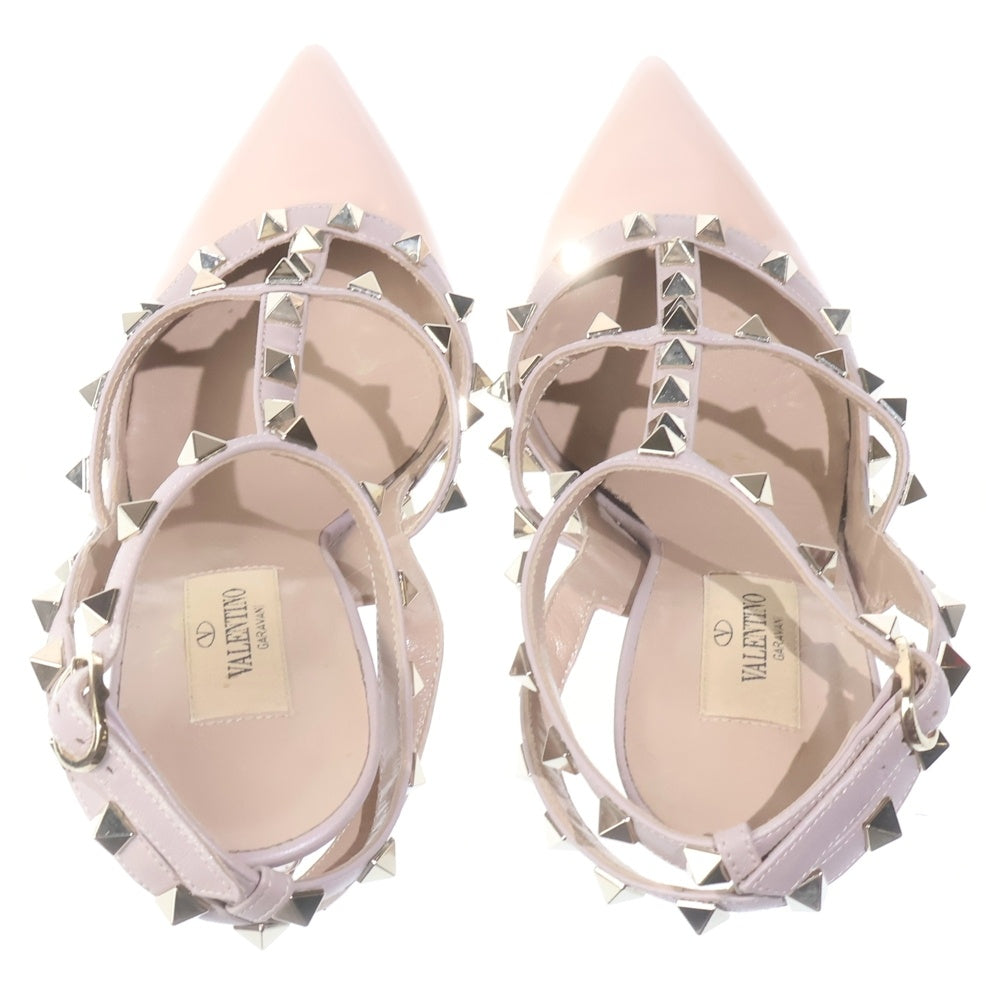 VALENTINO(ヴァレンティノ) ロックスタッド ヒールパンプス ベージュ ゴールド レディース