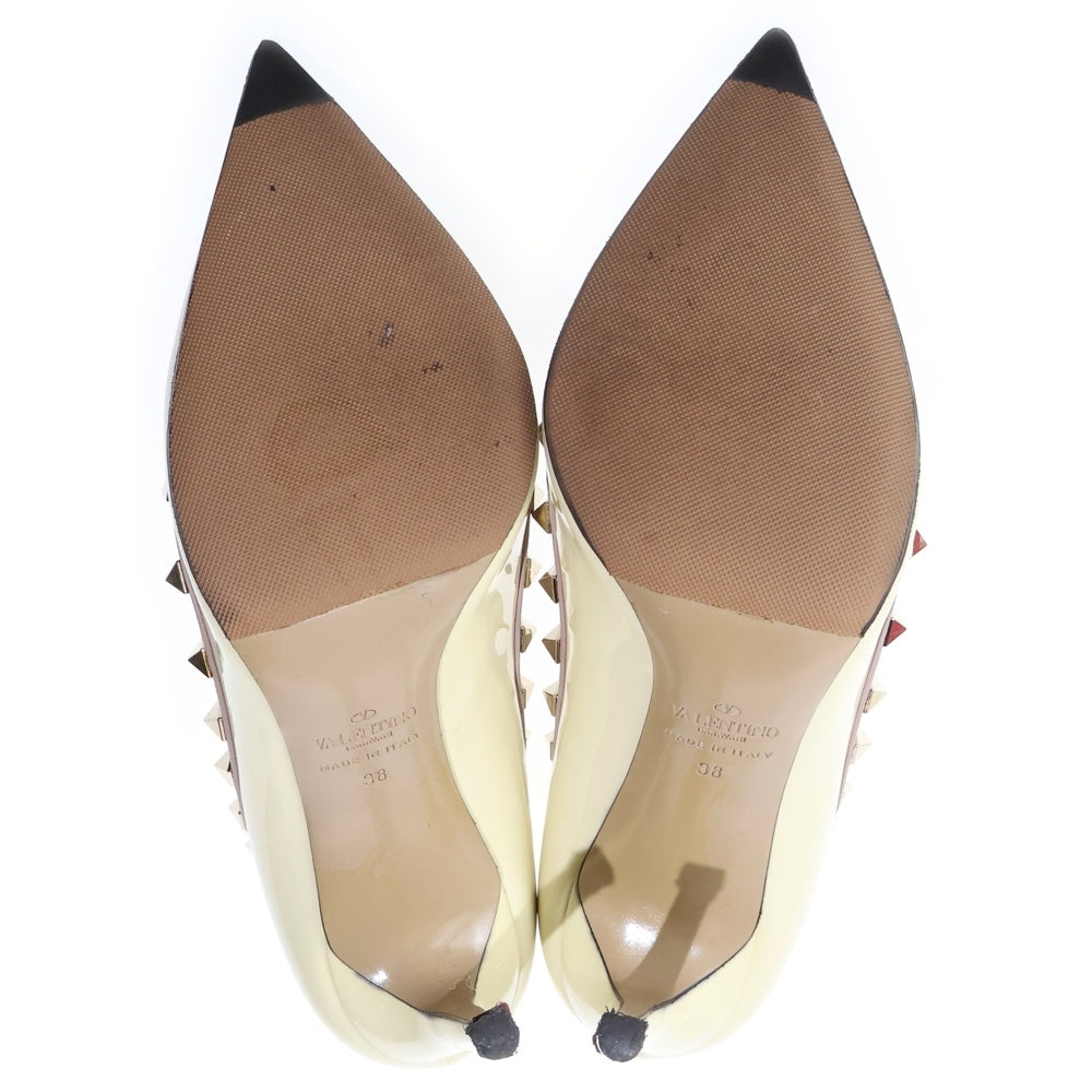VALENTINO(ヴァレンティノ) ロックスタッド ヒールパンプス アイボリー 38 レディース