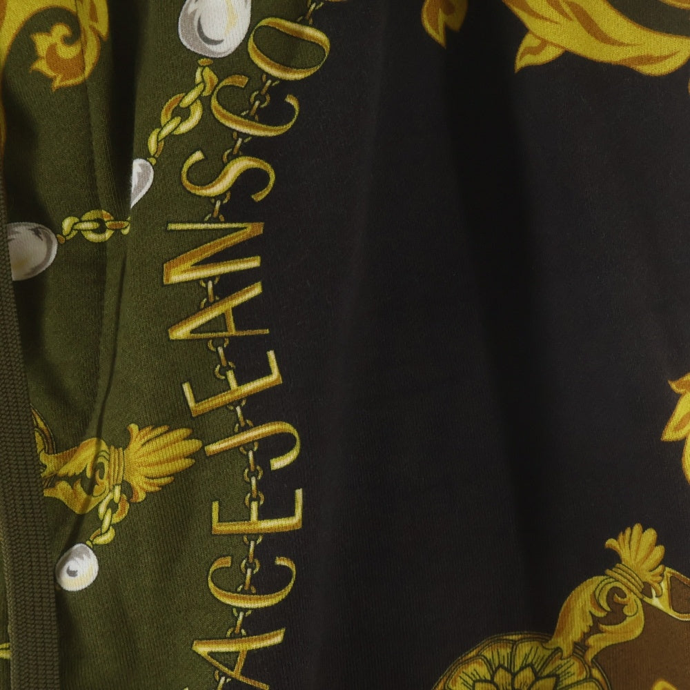 VERSACE JEANS COUTURE(ヴェルサーチジーンズクチュール) Chain Couture Trackpants チェーン柄 スウェットパンツ スウェットパンツ カーキ 75GCA315