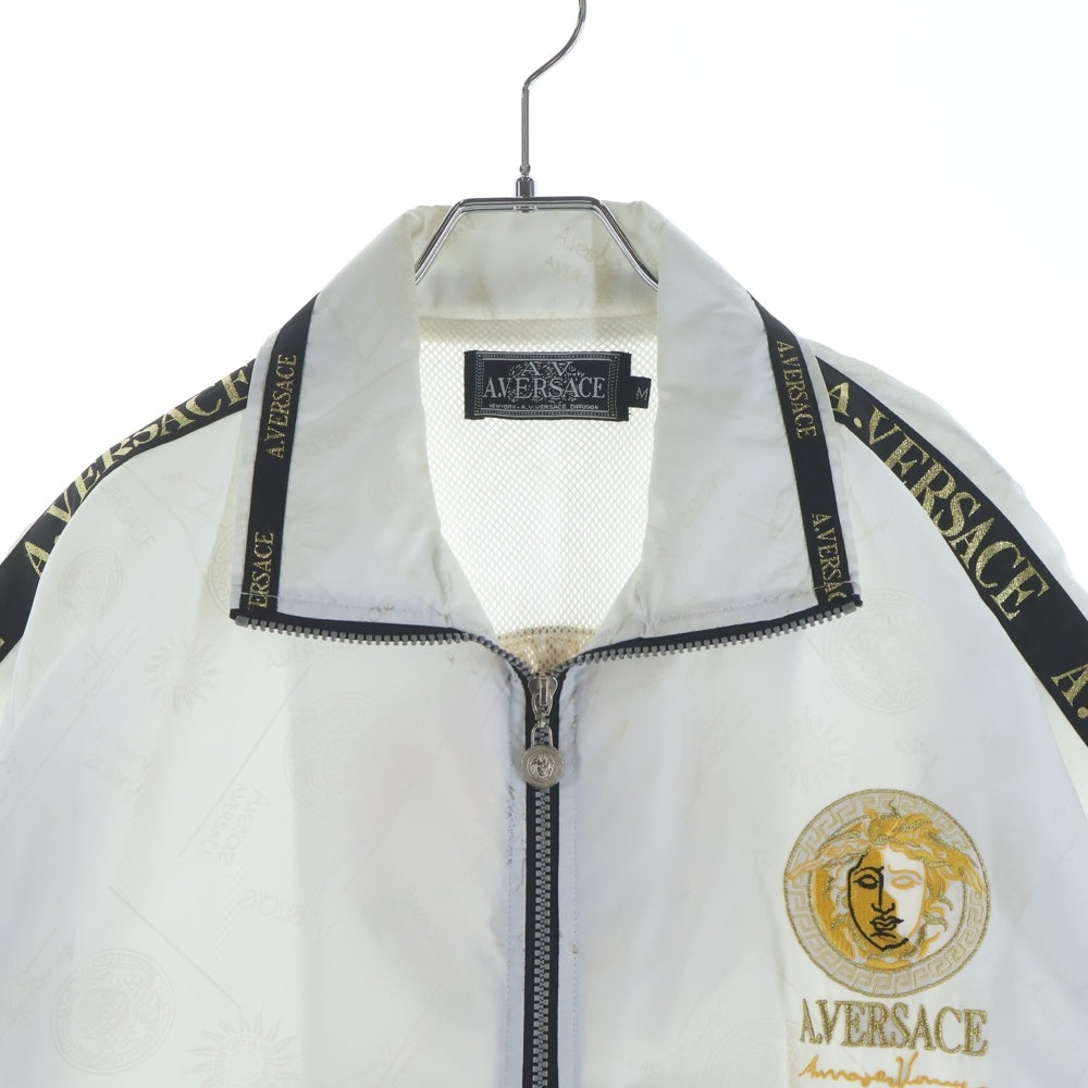 VERSACE(ヴェルサーチ) A.VERSACE アルフレッドヴェルサーチ 7分丈 ナイロン セットアップ ホワイト