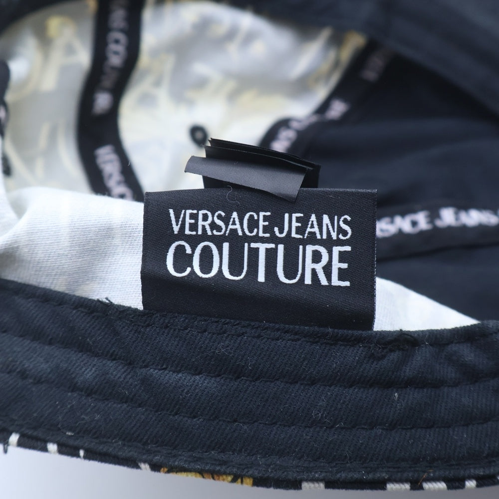 VERSACE JEANS COUTURE(ヴェルサーチジーンズクチュール) Baroque Print Baseball Cap バロックプリント キャップ ブラック 71YAZK18