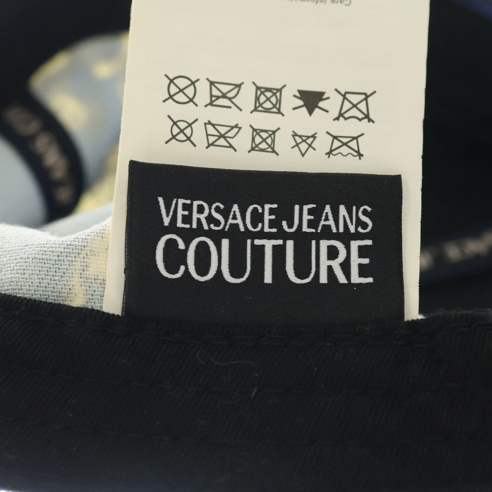 VERSACE JEANS COUTURE(ヴェルサーチジーンズクチュール) Baroque Print Baseball Cap バロックプリント キャップ ブルー 71YAZK18