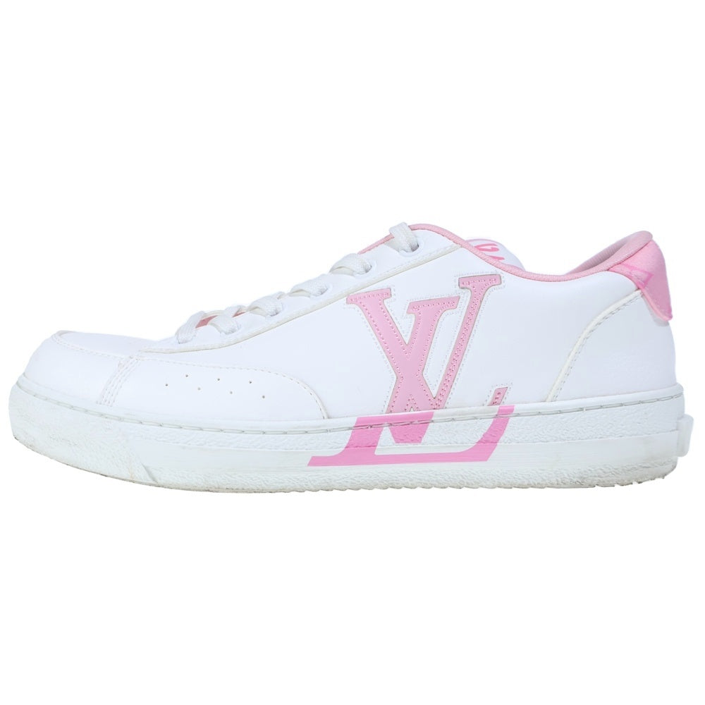 LOUIS VUITTON(ルイヴィトン) チャーリーライン レザー ローカットシューズ スニーカー ホワイト/ピンク レディース 1AAC95