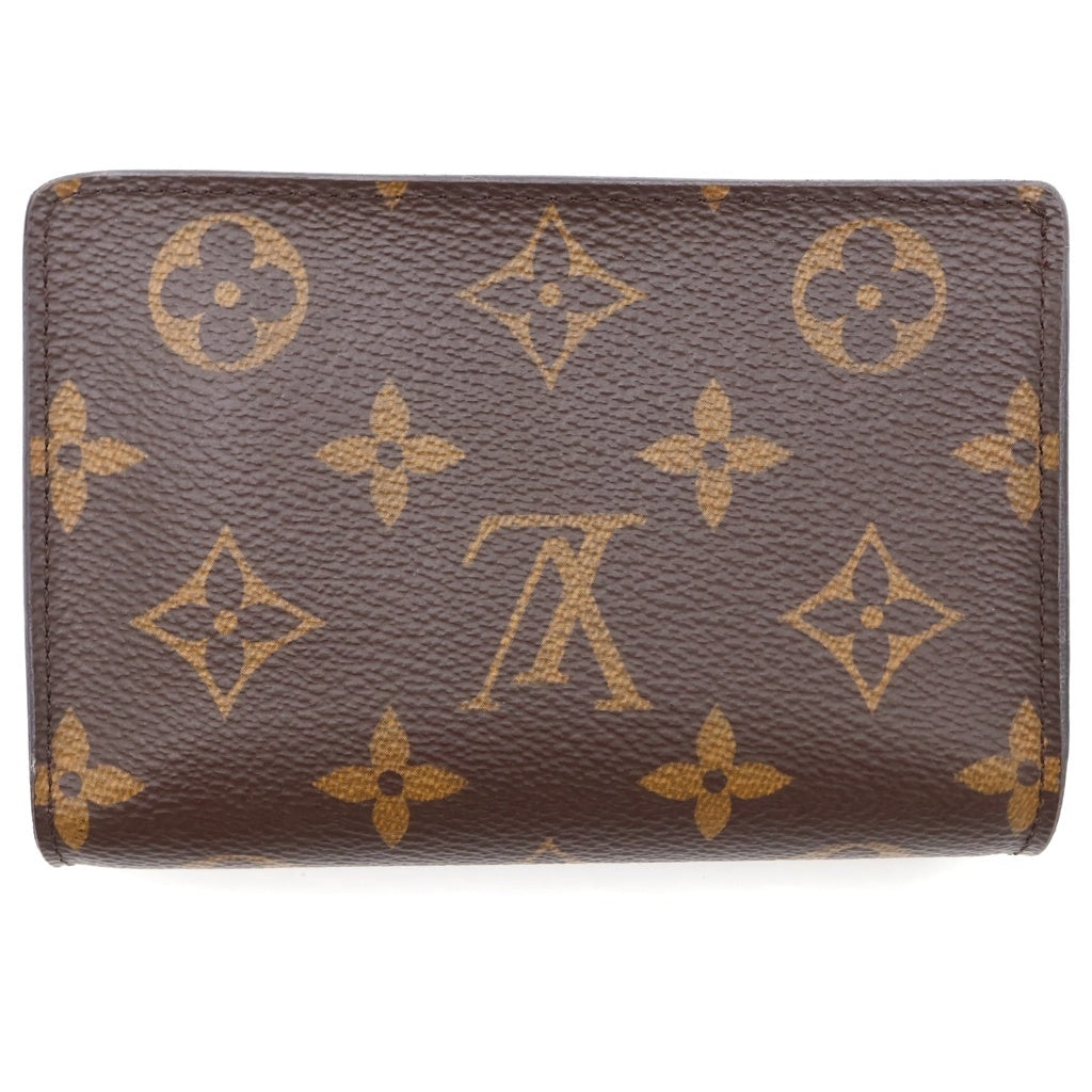 LOUIS VUITTON(ルイヴィトン) モノグラム ポルトフォイユジュリエット フューシャ 二つ折り財布 ロングウォレット ブラウン×ピンク M69433 ゴールド金具 レディース