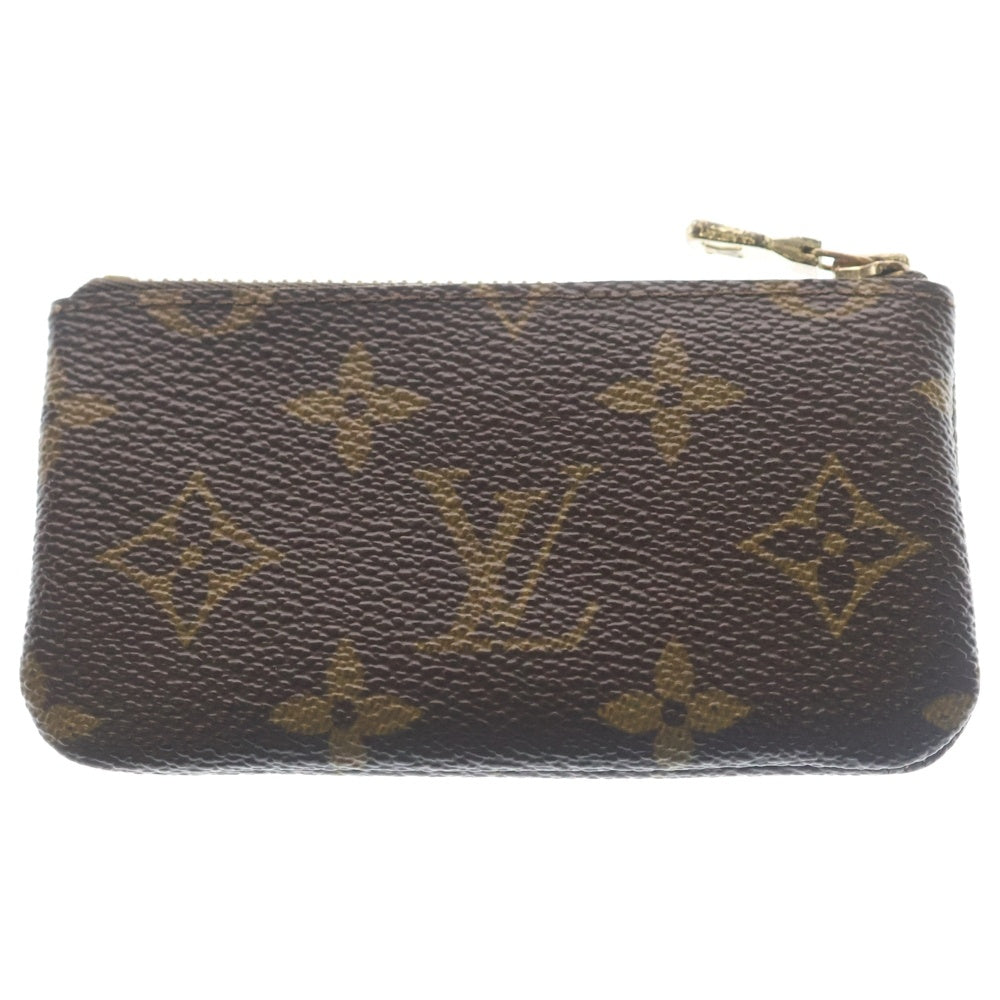 LOUIS VUITTON(ルイヴィトン) モノグラム ポシェット・クレ バッグチャーム ケース ポーチ 小物入れ ブラウン PVC M62650 ゴールド金具 レディース