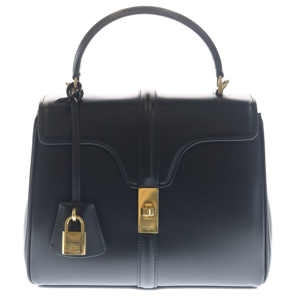 CELINE(セリーヌ) セーズ スモール 黒 レザー 箱 スト クロ カデナ 鍵 レディース