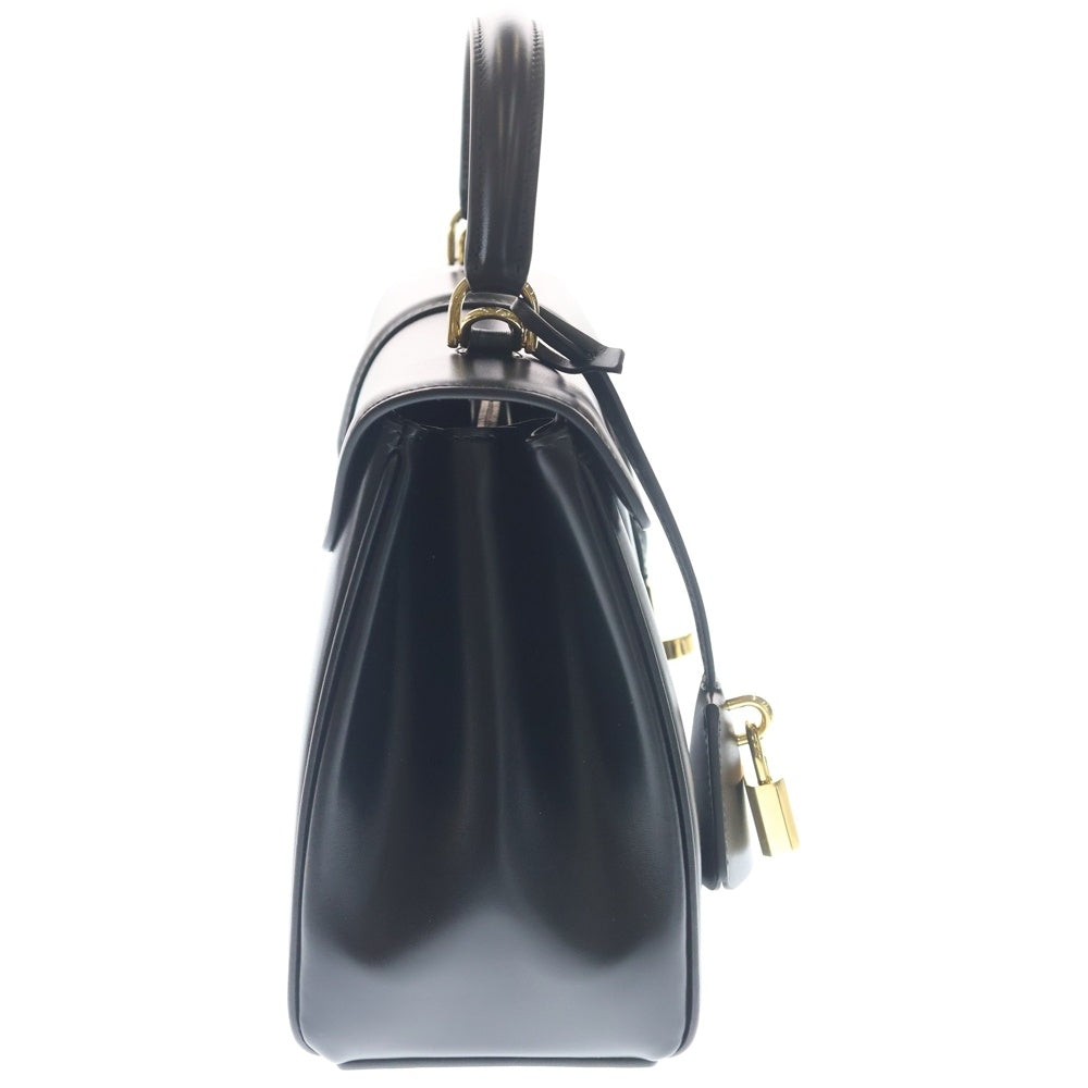 CELINE(セリーヌ) セーズ スモール 黒 レザー 箱 スト クロ カデナ 鍵 レディース