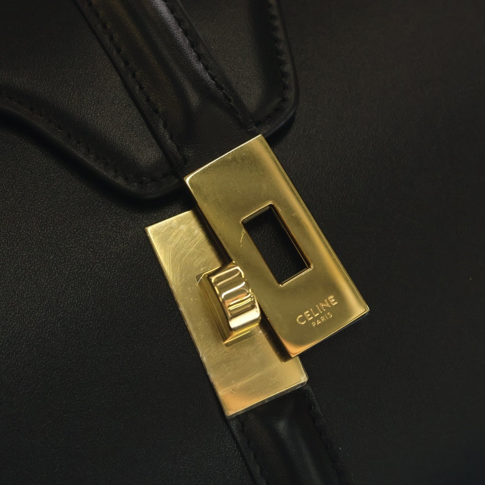 CELINE(セリーヌ) セーズ スモール 黒 レザー 箱 スト クロ カデナ 鍵 レディース