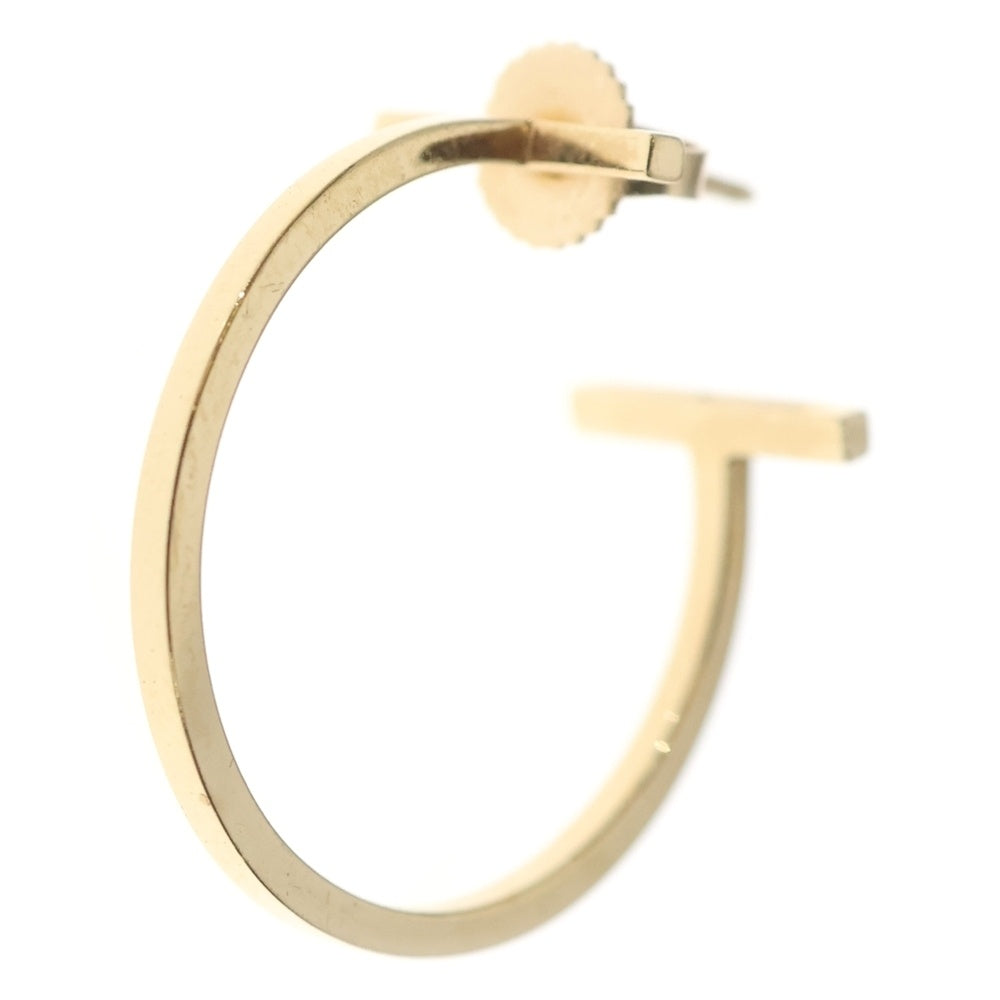 TIFFANY & Co.(ティファニー) Tワイヤー フープピアス ピンクゴールド K18PG レディース