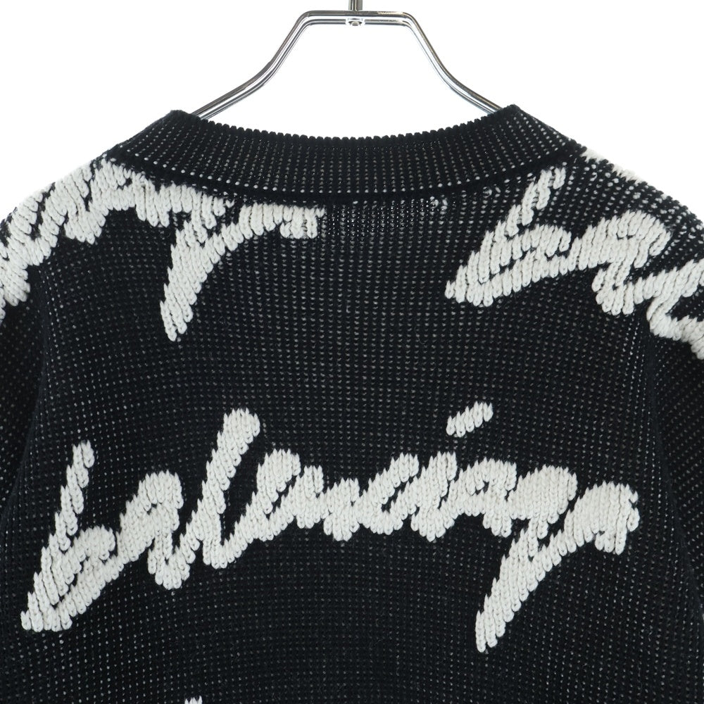 BALENCIAGA(バレンシアガ) 20AW クルーネック 3D スクリブルニットセーター ブラック 628730