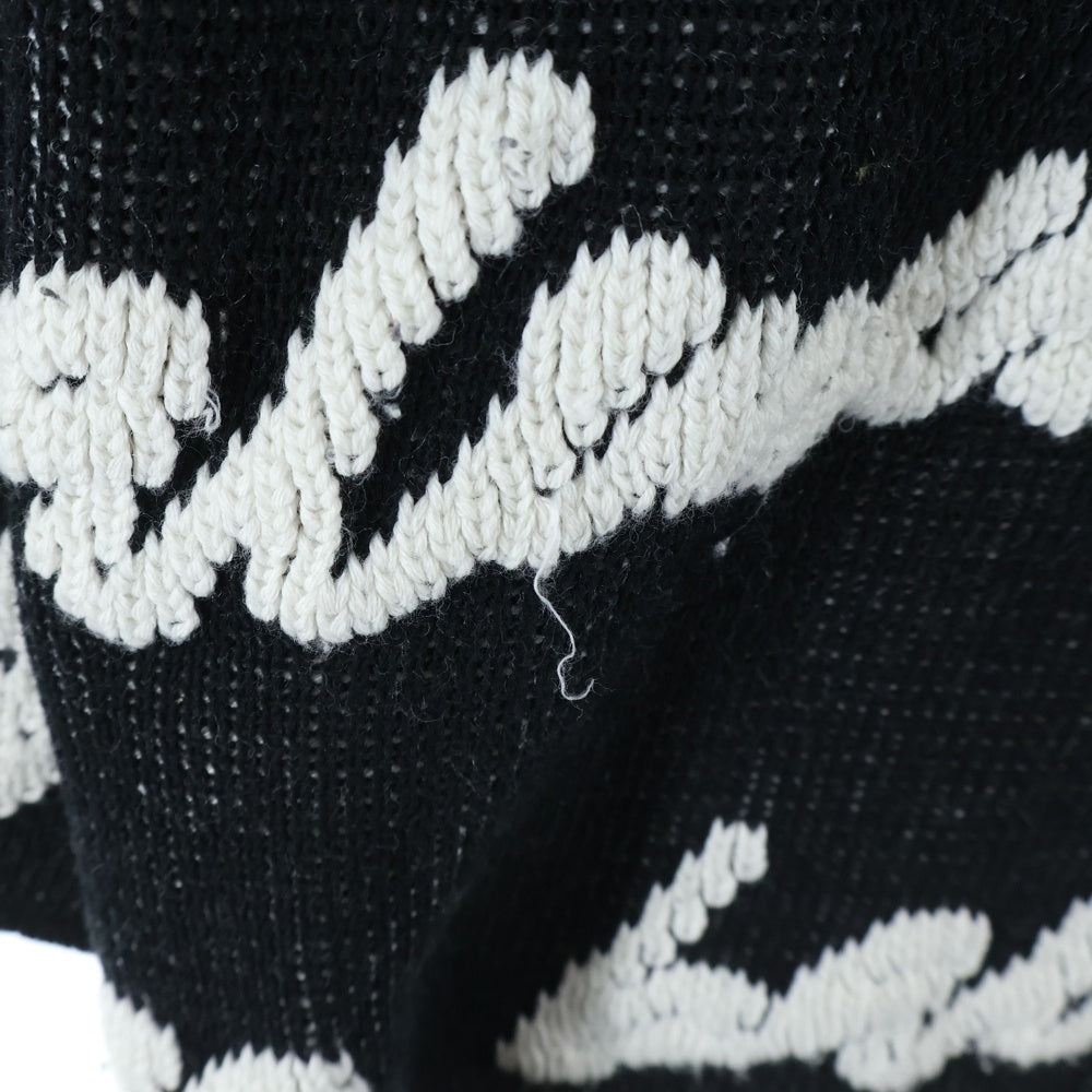 BALENCIAGA(バレンシアガ) 20AW クルーネック 3D スクリブルニットセーター ブラック 628730