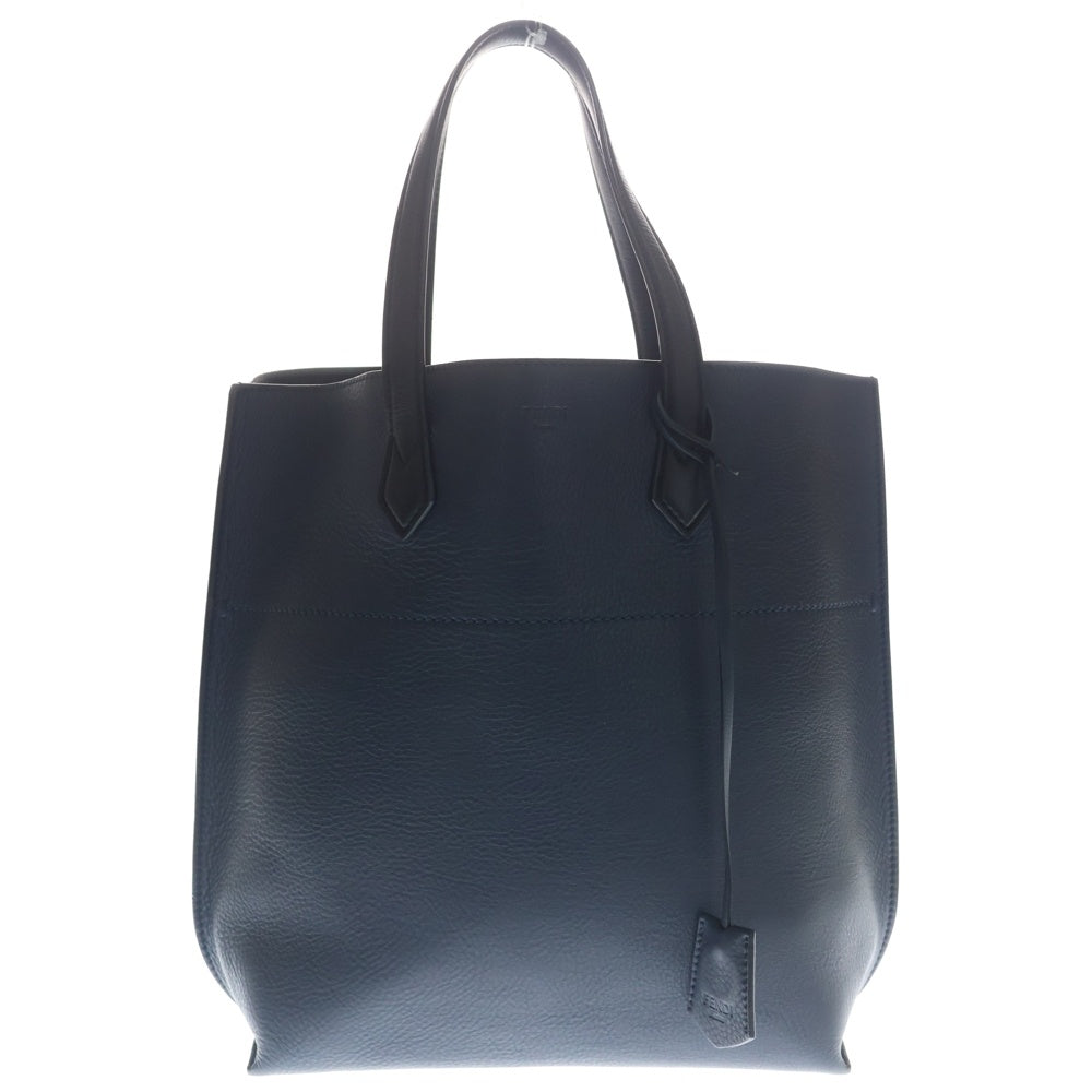FENDI(フェンディ) トートバッグ ハンドバッグ ブラック×ネイビー レザー 8BH260 レディース