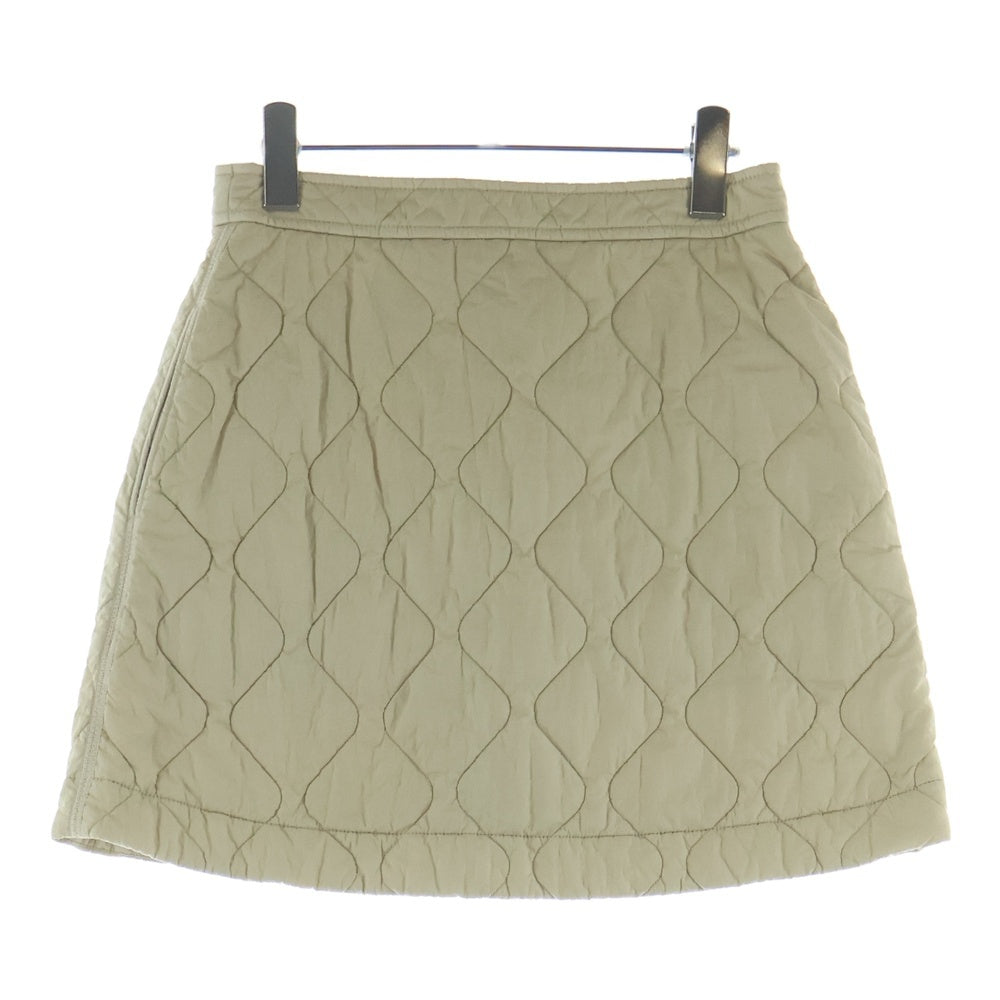 BURBERRY(バーバリー) ナイロン キルティング ミニスカート ベージュ #38 8081126 レディース