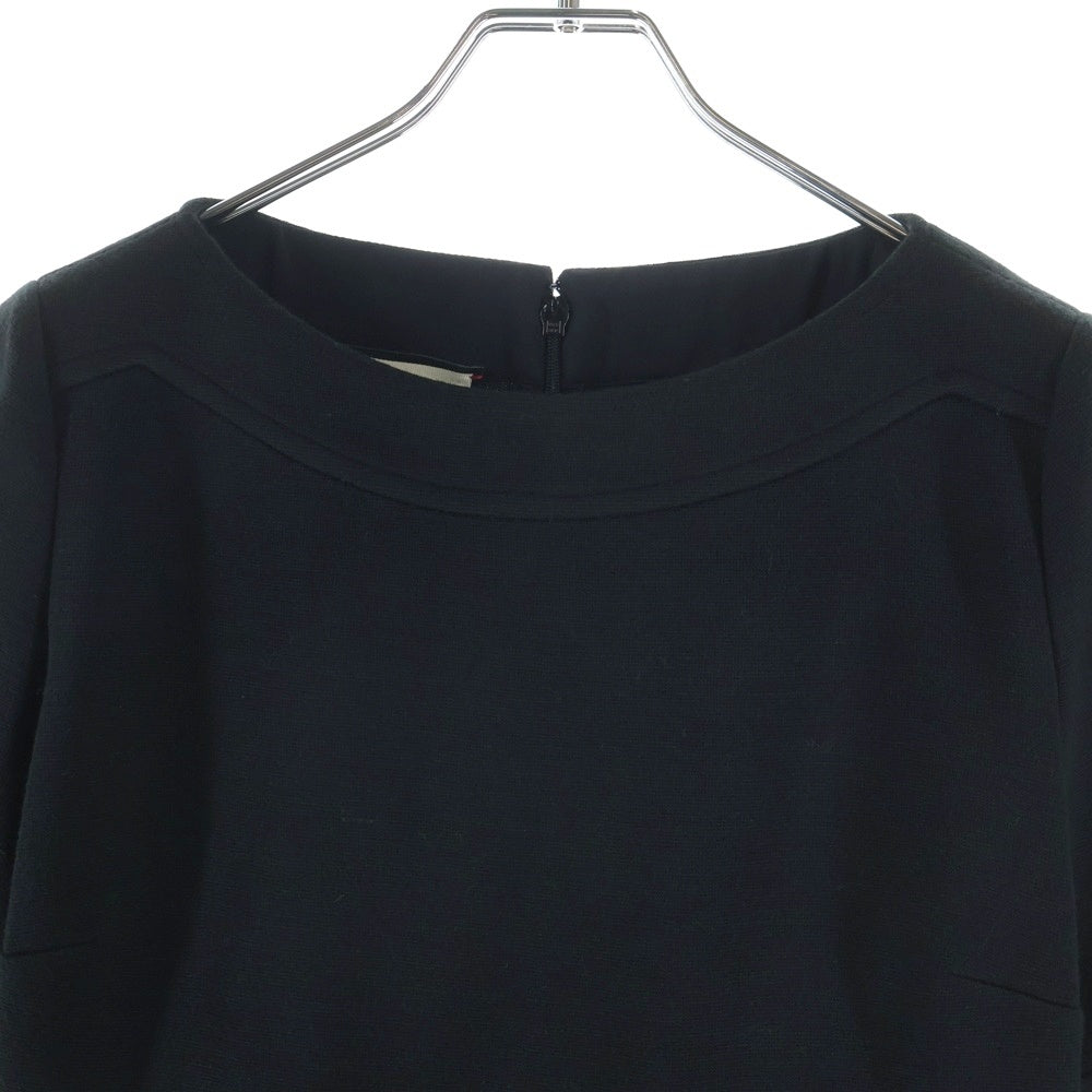 GUCCI(グッチ) ウール 半袖 ミディアムワンピース ブラック レディース 609771