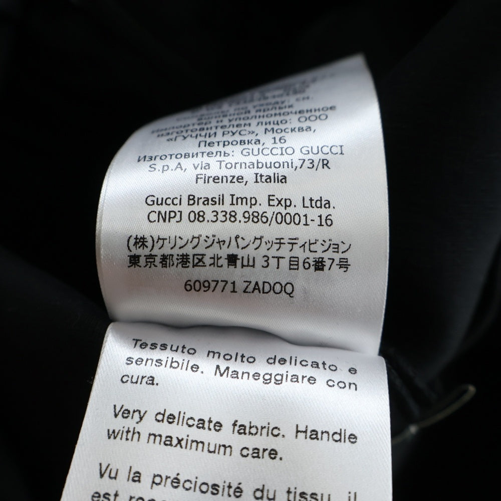 GUCCI(グッチ) ウール 半袖 ミディアムワンピース ブラック レディース 609771