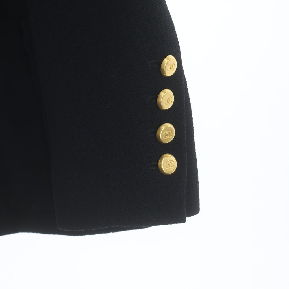 CHANEL BOUTIQUE(シャネルブティック) 96AW ココマークボタン フロントフック ウール テーラードジャケット ブラック レディース P08091V04977