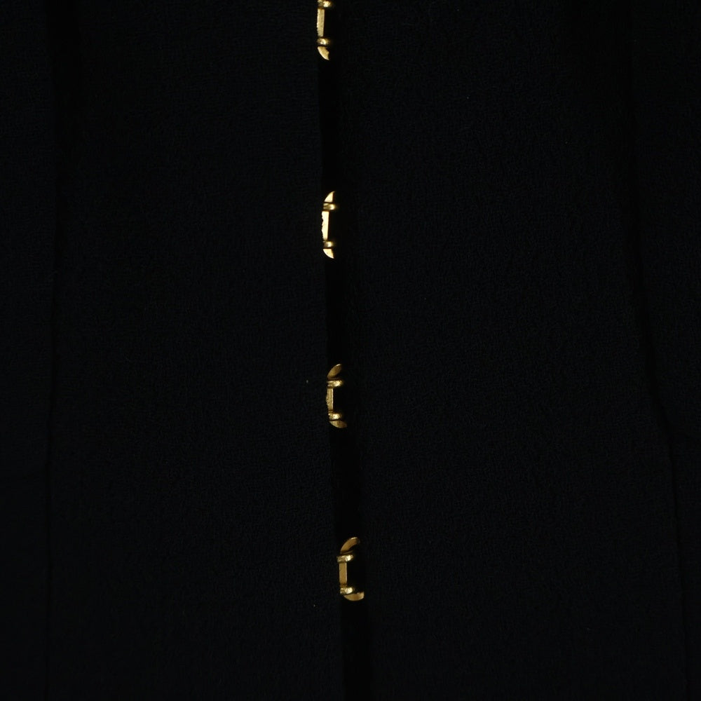 CHANEL BOUTIQUE(シャネルブティック) 96AW ココマークボタン フロントフック ウール テーラードジャケット ブラック レディース P08091V04977