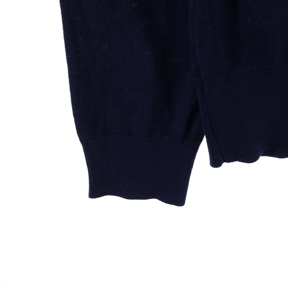 Dior HOMME(ディオールオム) 08SS Bee刺繍 Vネック クルーネックニット セーター ネイビー 8E3460500017