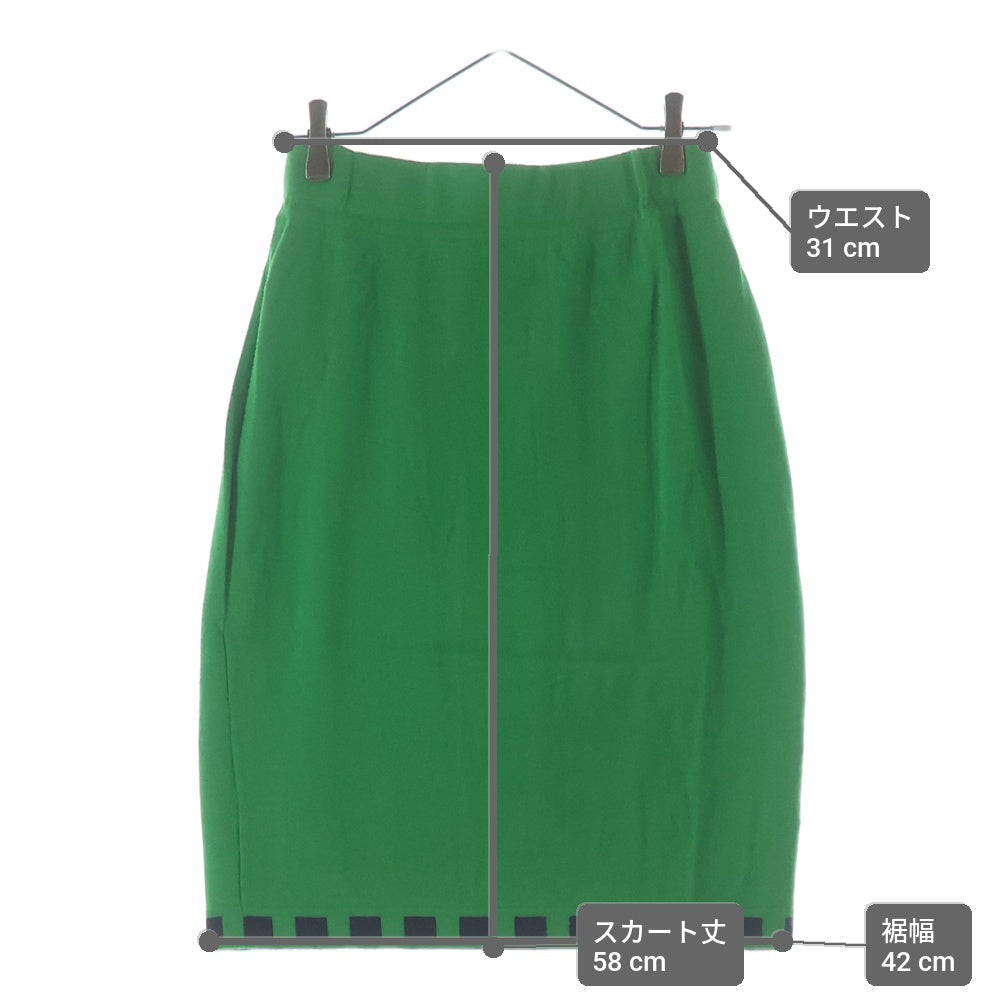 FENDI(フェンディ) ウール ニット タイトミディアムスカート グリーン レディース
