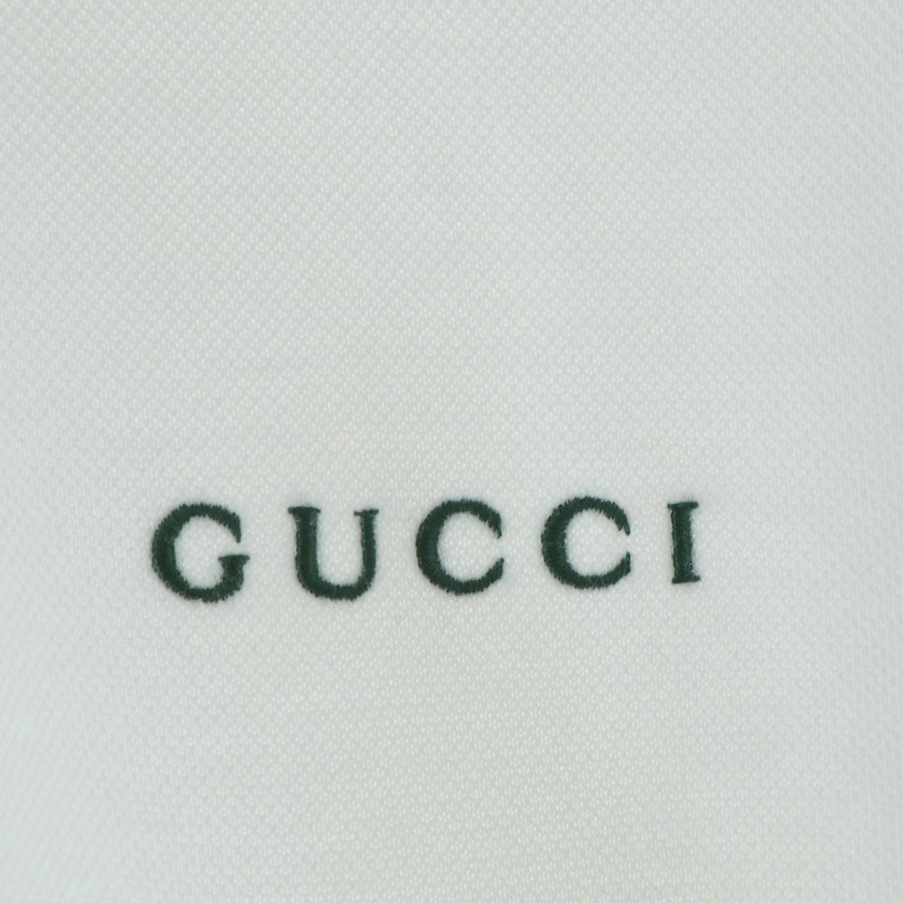 GUCCI(グッチ) シェリーライン コットンピケ ロゴ刺繍 プルオーバー スウェット トレーナー ホワイト M 833932