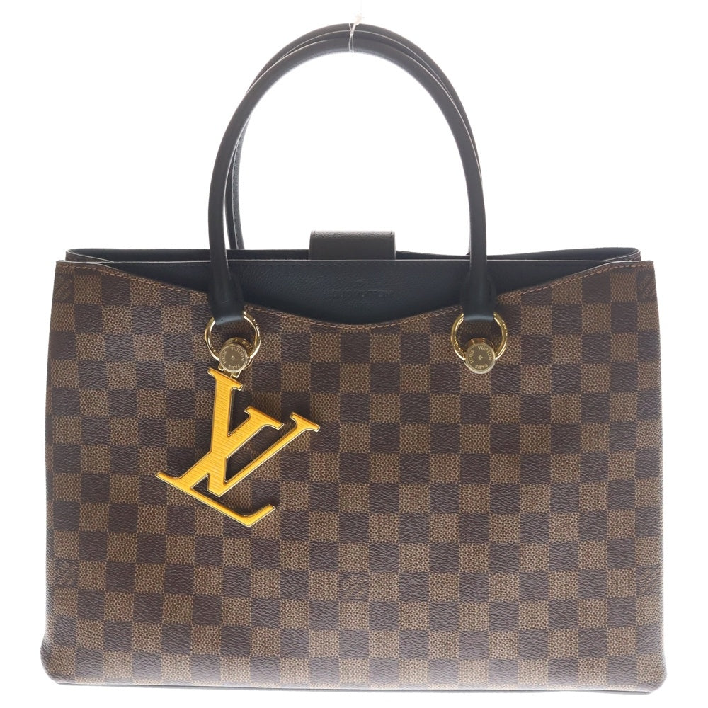LOUIS VUITTON(ルイヴィトン) LVリバーサイド ダミエ PVC レザー 2WAY ハンド ショルダー バッグ ゴールド金具 ブラウン N40050 レディース