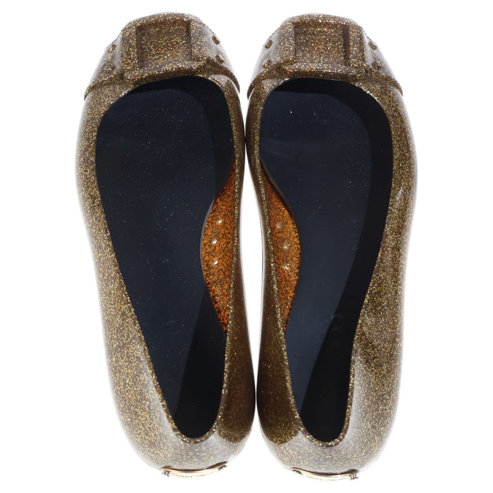 JIMMY CHOO(ジミーチュウ) ■グリッター バレーシューズ ゴールド ラバー #36 レディース
