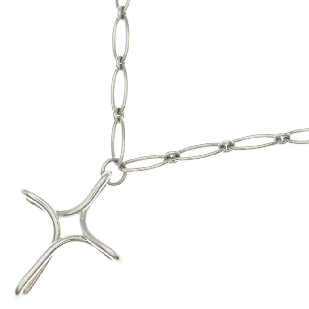 TIFFANY & Co.(ティファニー) インフィニティ クロス ラージ ペンダント ネックレス チェーン シルバー Ag925 22.9g レディース