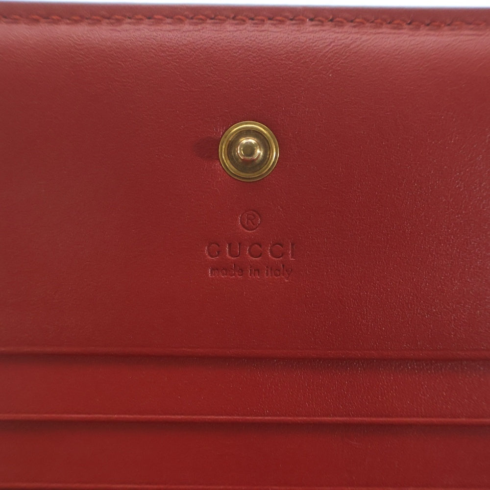 GUCCI(グッチ) GGスプリーム チェリー コンパクトウォレット 二つ折り財布 ベージュ/レッド 476050 レディース