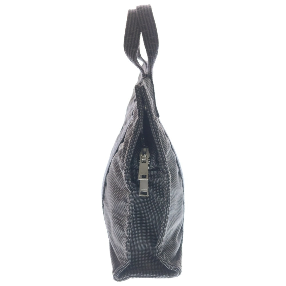 HERMES(エルメス) エールラインPM キャンバス ハンド トートバッグ シルバー金具 グレー レディース