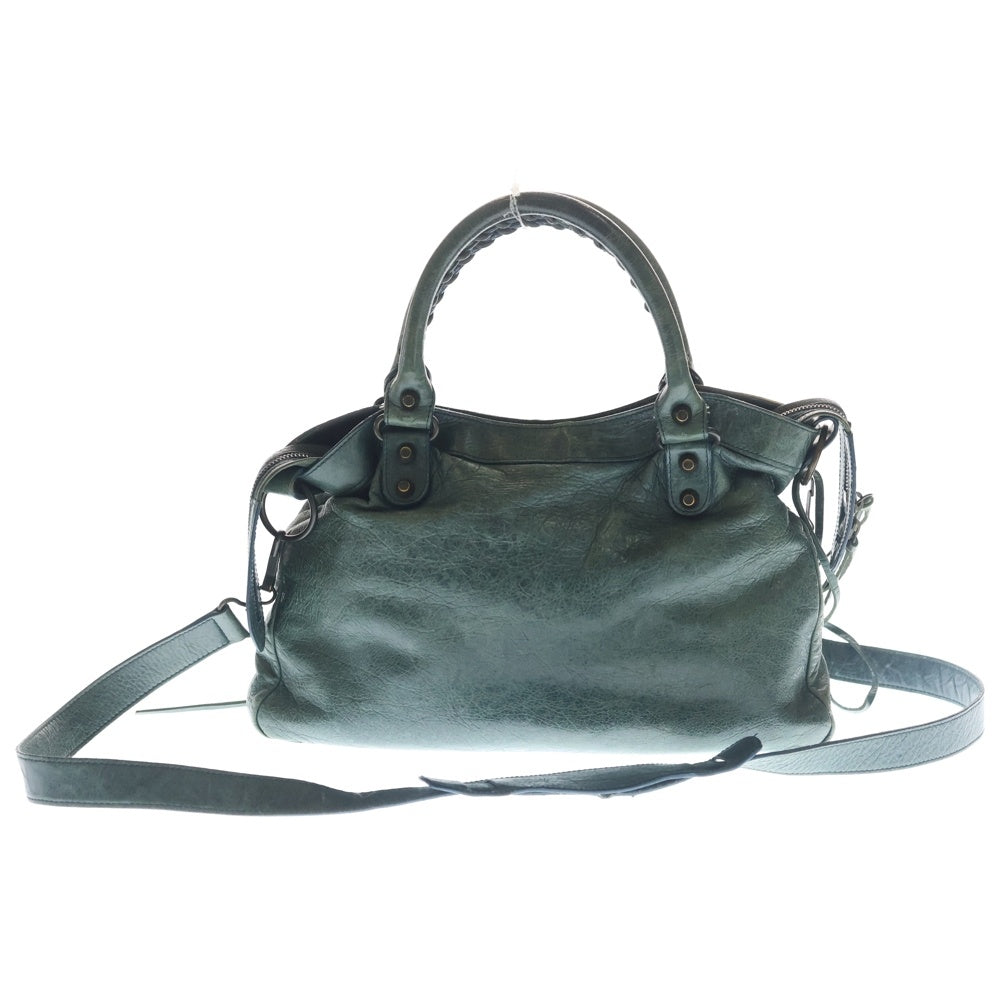 BALENCIAGA(バレンシアガ) ザタウン レザー 2WAY ハンド ショルダー バッグ グリーン 240579 レディース