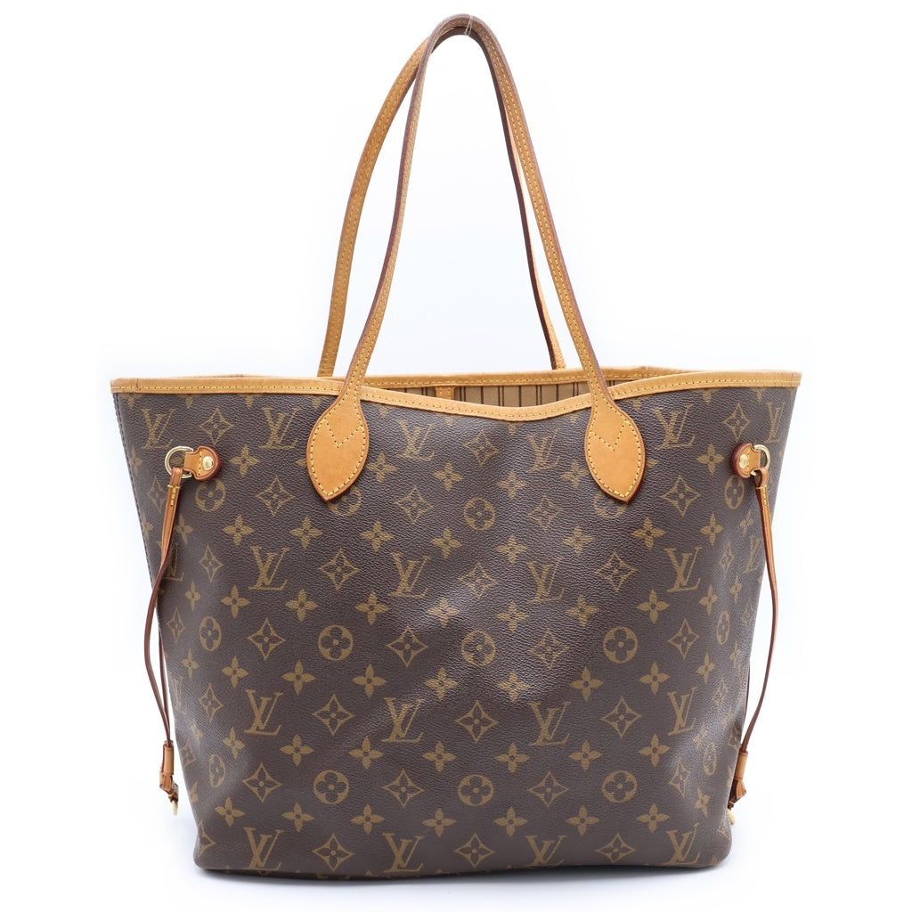 LOUIS VUITTON(ルイヴィトン) モノグラム ネヴァーフルMM 新型 トートバッグ ハンドバッグ ブラウン レザー×PVC M46975 ゴールド金具 レディース