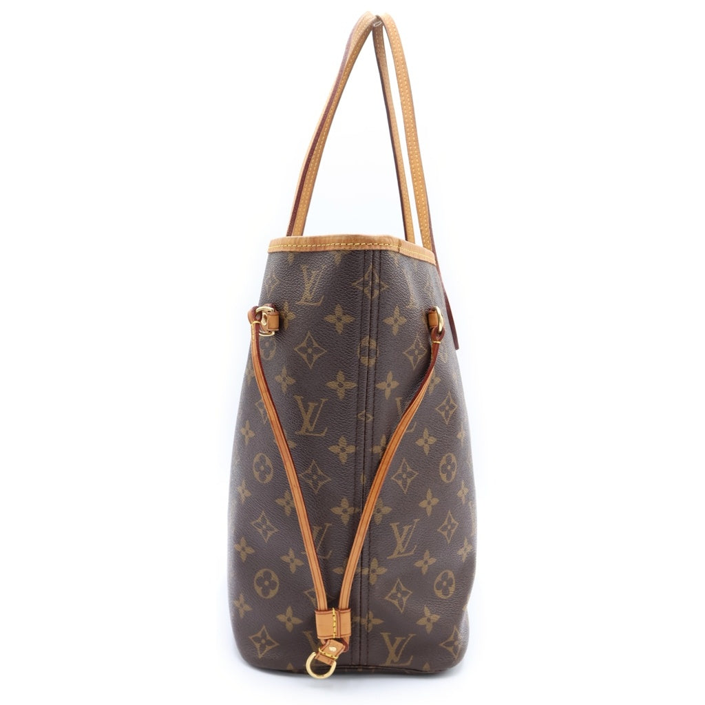 LOUIS VUITTON(ルイヴィトン) モノグラム ネヴァーフルMM 新型 トートバッグ ハンドバッグ ブラウン レザー×PVC M46975 ゴールド金具 レディース
