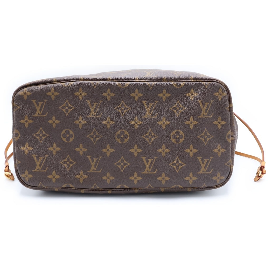 LOUIS VUITTON(ルイヴィトン) モノグラム ネヴァーフルMM 新型 トートバッグ ハンドバッグ ブラウン レザー×PVC M46975 ゴールド金具 レディース