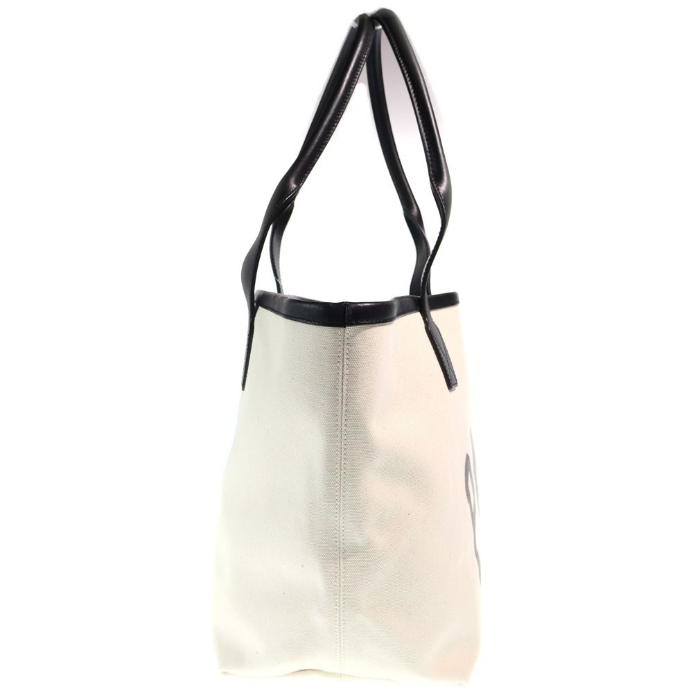 BALENCIAGA(バレンシアガ) シティズ パリス トートバッグ アイボリー×ブラック キャンバス×レザー 692068 レディース