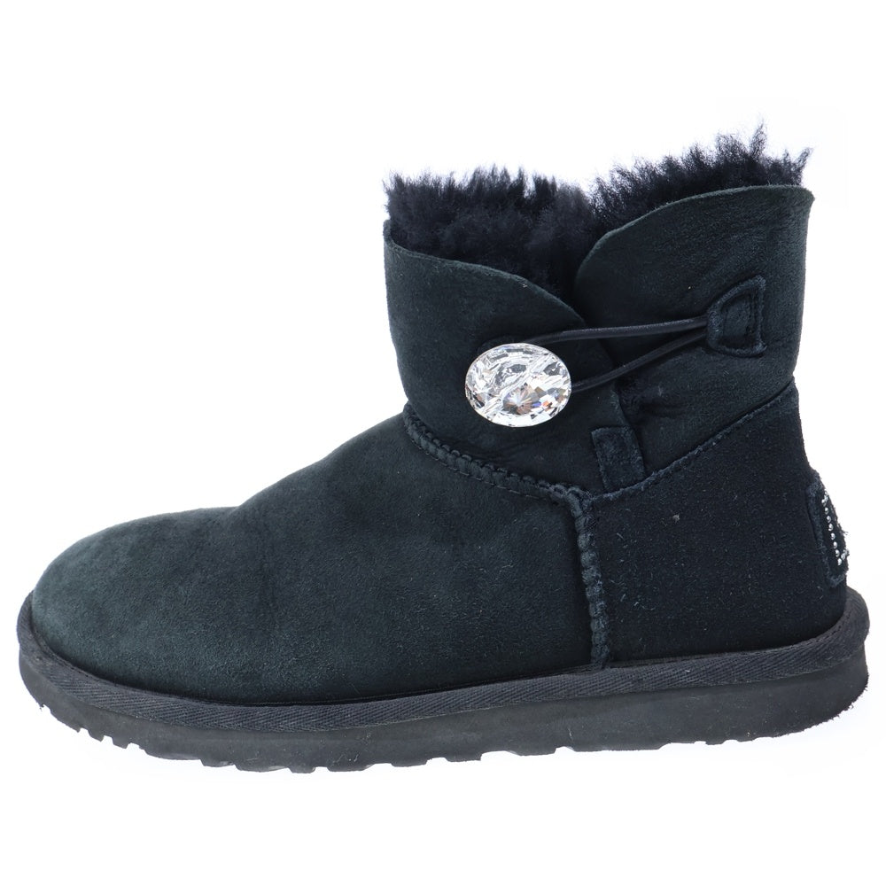UGG(アグ) MINI BAILEY BUTTON BLING ベイリーボタン ムートン ショートブーツ ブラック 37/23.0cm 1003889 レディース