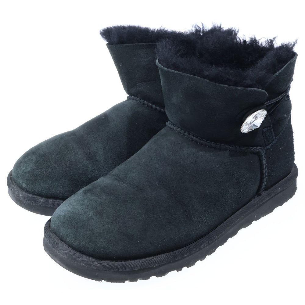 UGG(アグ) MINI BAILEY BUTTON BLING ベイリーボタン ムートン ショートブーツ ブラック 37/23.0cm 1003889 レディース
