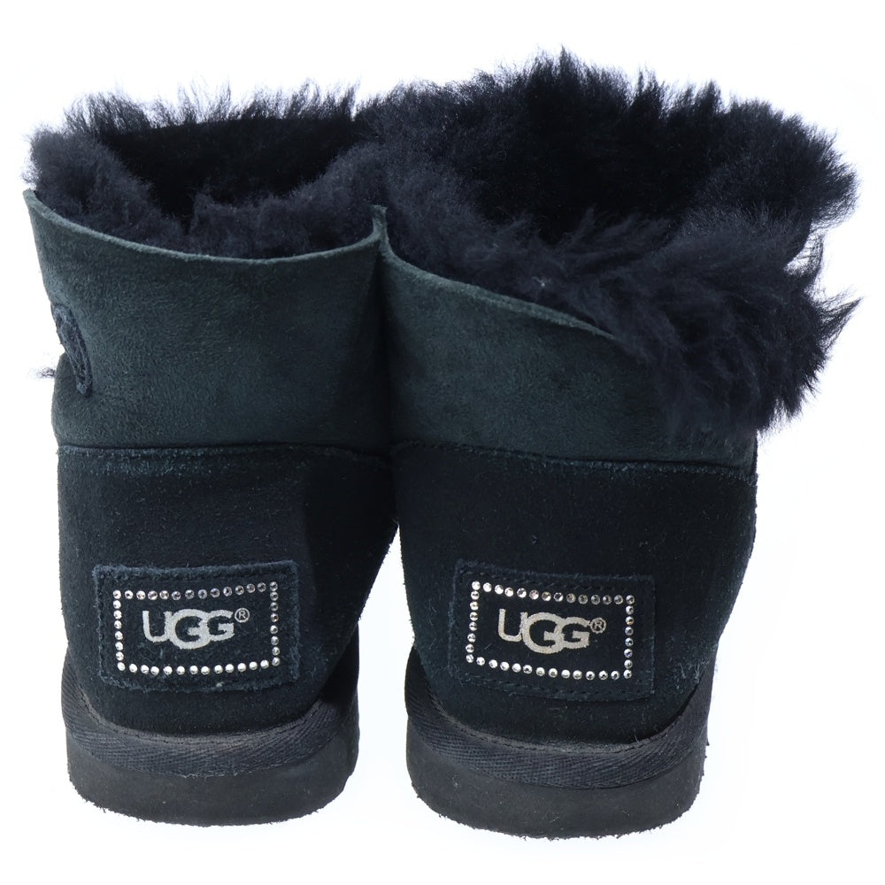 UGG(アグ) MINI BAILEY BUTTON BLING ベイリーボタン ムートン ショートブーツ ブラック 37/23.0cm 1003889 レディース