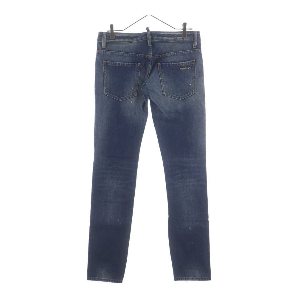 DSQUARED2(ディースクエアード) 13SS Dean Dan ダメージ ペイント加工 デニムパンツ インディゴ S75LA0392 S30309 レディース