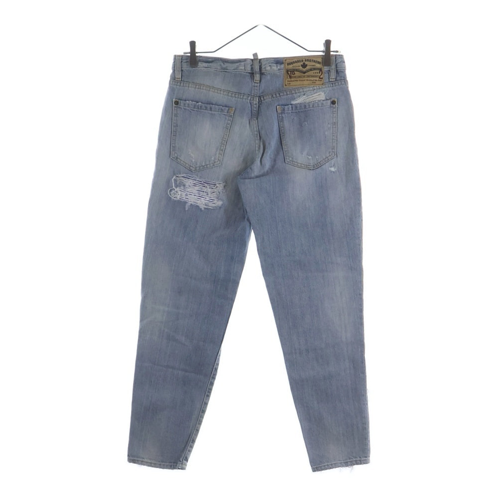 DSQUARED2(ディースクエアード) 16SS Hockney Jeans ダメージ加工 デニムパンツ ライトインディゴ S72LA0824 S30309 レディース