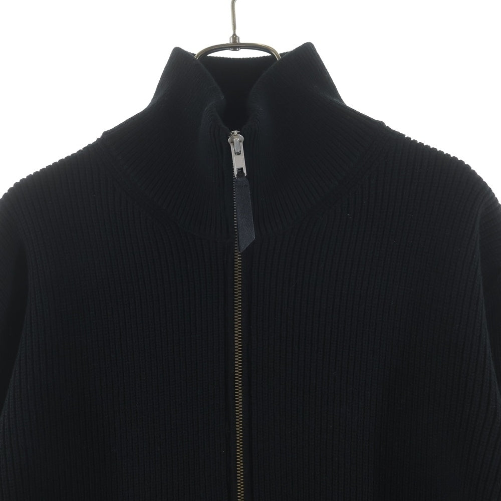 Maison Margiela(メゾンマルジェラ) 25SS ウール ジップアップ ドライバーズ ニット ジャケット カーディガン ブラック SI1HA0013