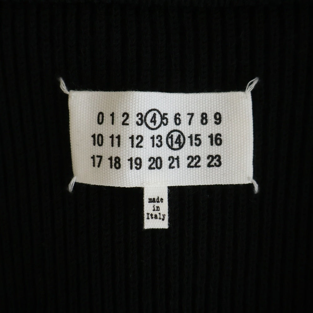 Maison Margiela(メゾンマルジェラ) 25SS ウール ジップアップ ドライバーズ ニット ジャケット カーディガン ブラック SI1HA0013