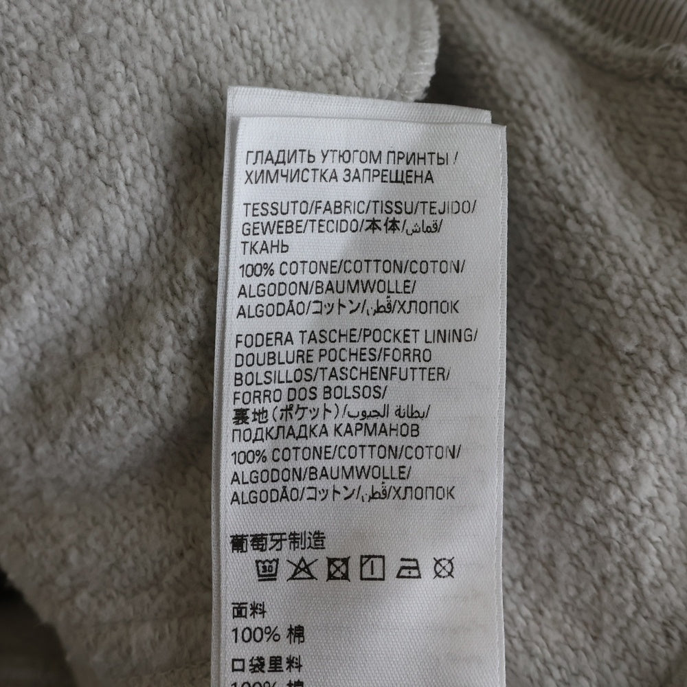 BALENCIAGA(バレンシアガ) Masking Tape Oversized Hoodie マスキングテープ ロゴプリント オーバーサイズ ジップアップ スウェットパーカー フーディー グレー 850338
