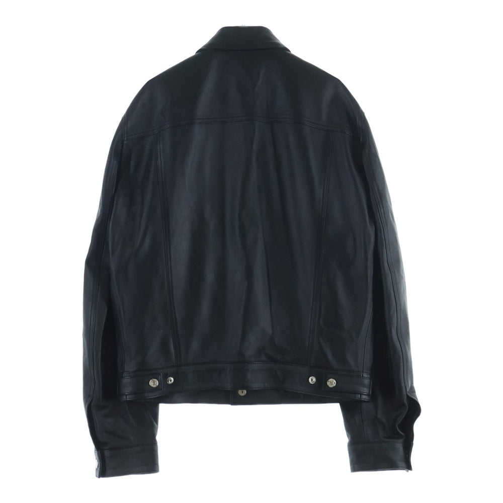 DSQUARED2(ディースクエアード) ラムレザー トラッカージャケット ブラック S74AM1351