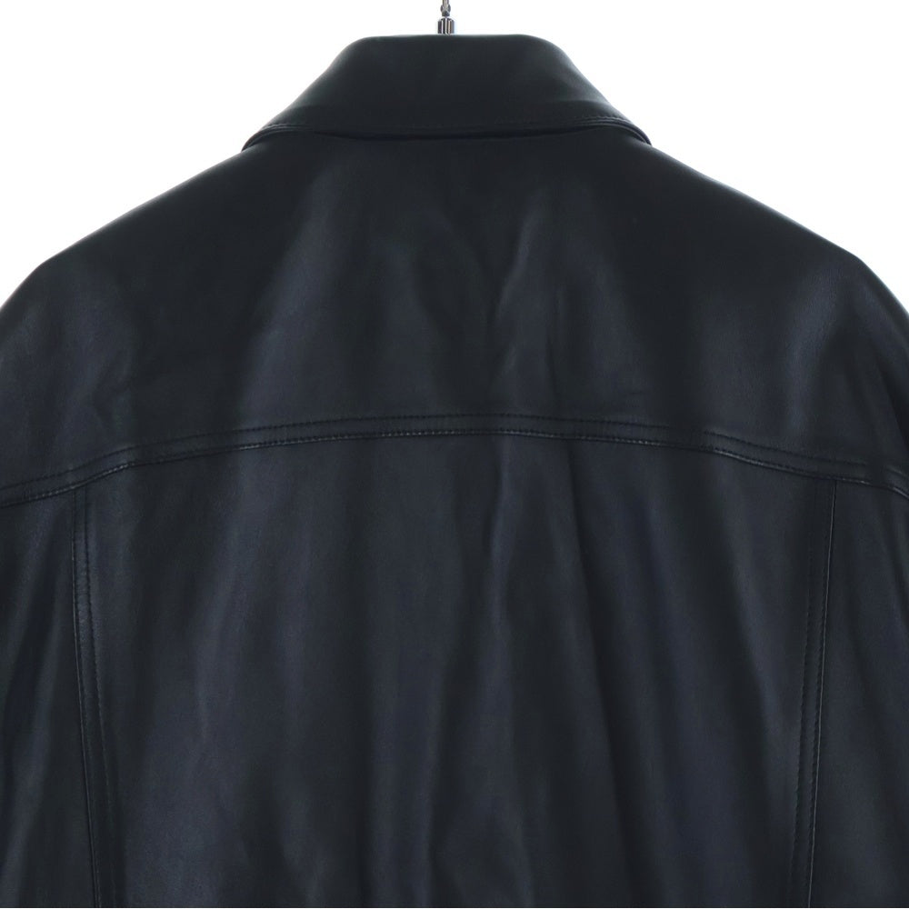 DSQUARED2(ディースクエアード) ラムレザー トラッカージャケット ブラック S74AM1351