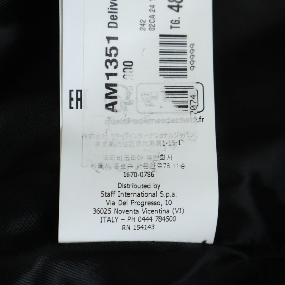 DSQUARED2(ディースクエアード) ラムレザー トラッカージャケット ブラック S74AM1351