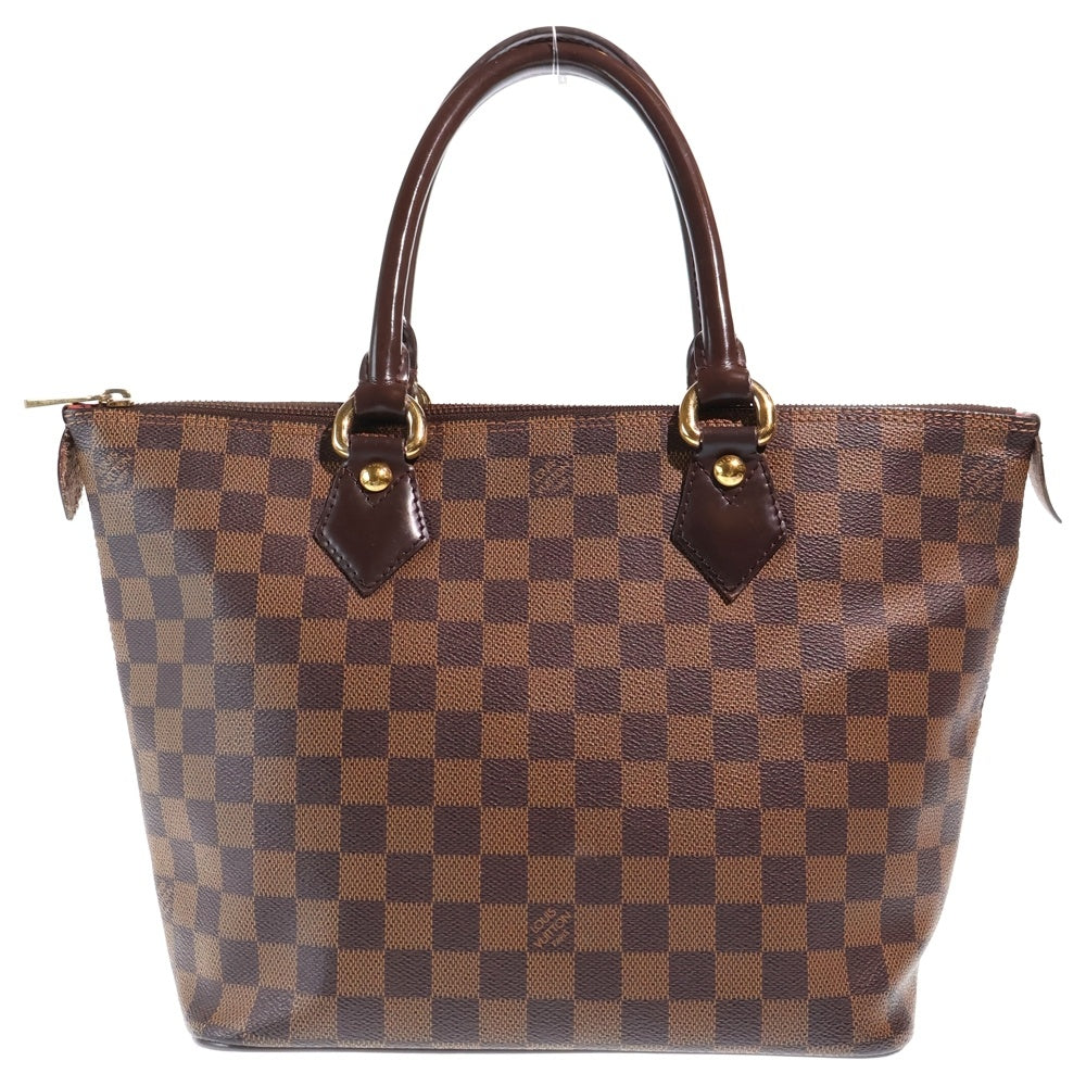 LOUIS VUITTON(ルイヴィトン) ダミエ サレヤPM トートバッグ ハンドバッグ ブラウン レザー×PVC N51183 ゴールド金具 レディース