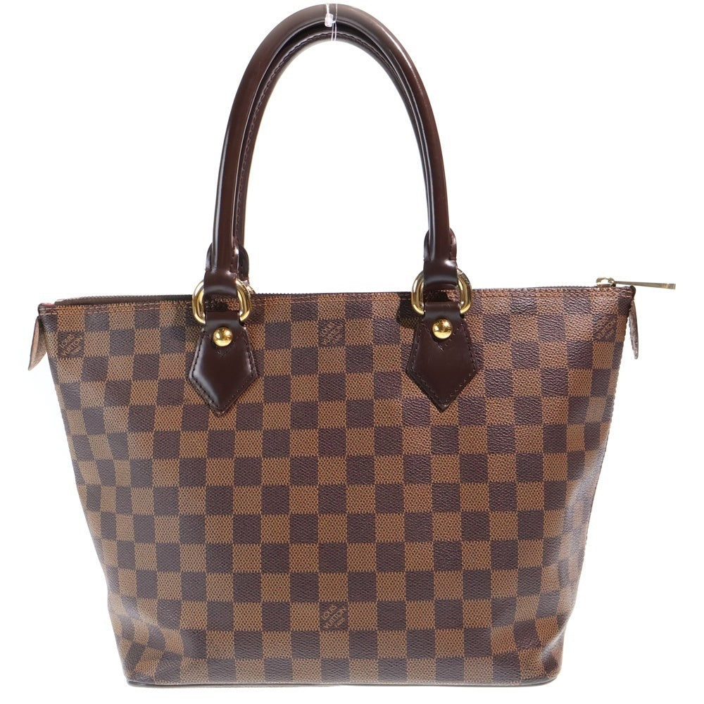 LOUIS VUITTON(ルイヴィトン) ダミエ サレヤPM トートバッグ ハンドバッグ ブラウン レザー×PVC N51183 ゴールド金具 レディース