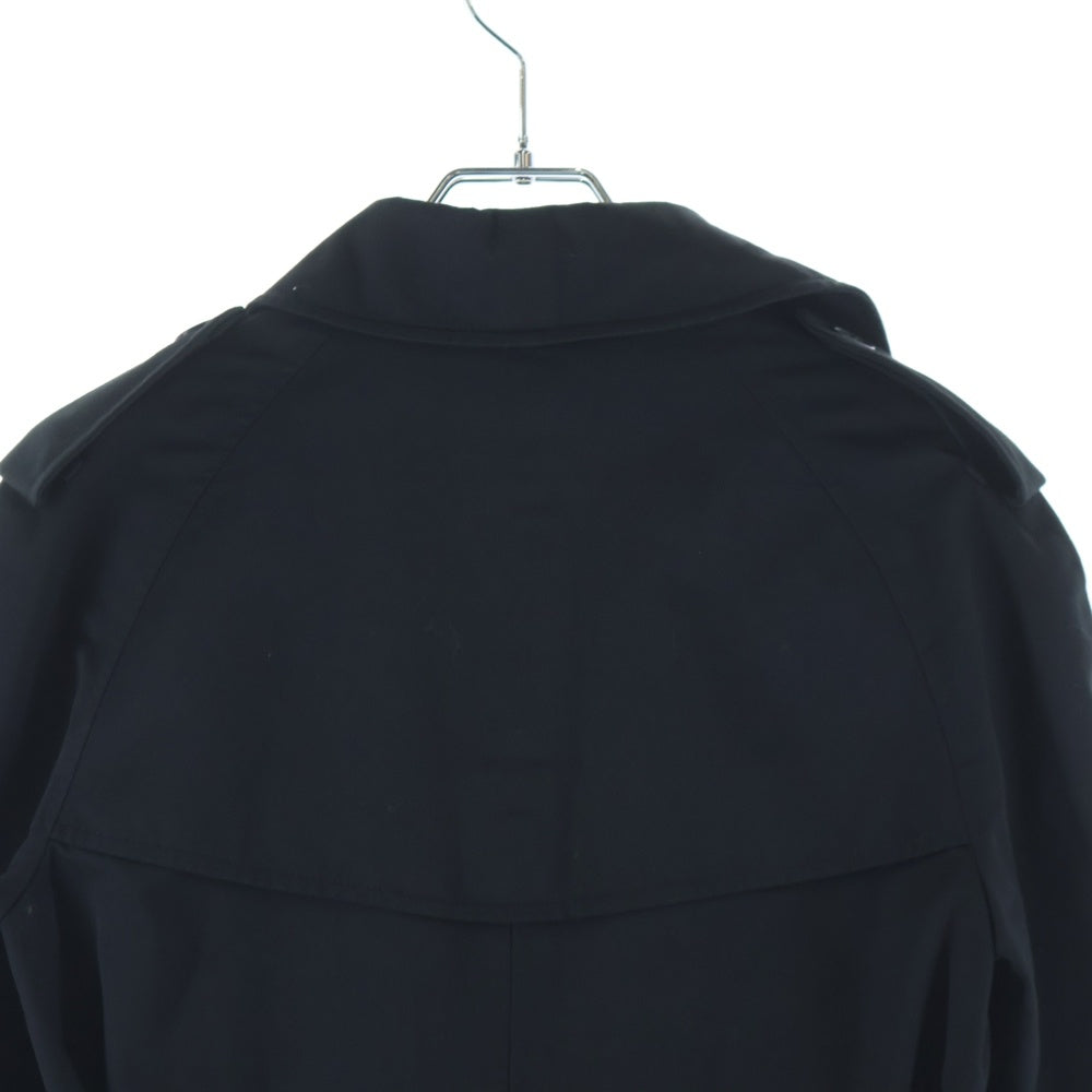 SAINT LAURENT PARIS(サンローランパリ) 13SS Permanent Collection エディ期 裏地チェック ベルト付トレンチコートブラック 340114 YA39B レディース